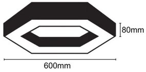 LED Mennyezeti lámpa LED/28W/230V 4000K átm. 60 cm