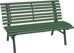 Outsunny 2 fős Alumínium Kerti Pad, Időjárásálló Pad, UV-álló Kerti Bútor Lécsoros Kivitelben, Parkpad 240 kg Teherbírással, Erkély Pad Erkély Teraszr