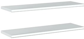 2 db ezüstszínű rozsdamentes acél fali polc 100 x 30 x 3 cm