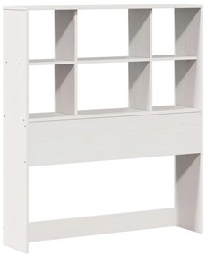 fehér tömör fa könyvespolcos ágy matrac nélkül 90 x 200 cm