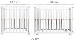 Fehér gurulós járóka 100x75 cm Style – Roba