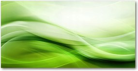 Konyhai panel Zöld hullámok háttér 120x60 cm Ragasztó