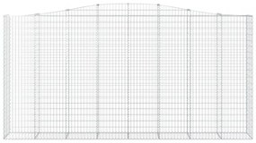 íves horganyzott vas gabion kosár 400x50x200/220 cm