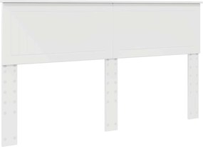 vidaXL Fejtámla Fényes Fehér 160 cm Faanyag