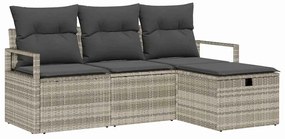 Kerti Kanapé Szett 4 pcs Világosszürke 175 x 117 x 85 cm
