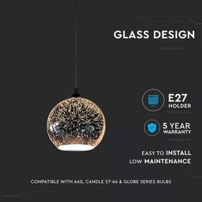 Csillár zsinóron 3D 1xE27/60W/230V