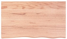 világosbarna kezelt tömör fa fürdőszobai pult 100x60x2 cm