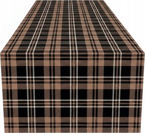 Kockás velúr futópad 40x180 cm asztalra padra velvet velúr Kockás Bézs