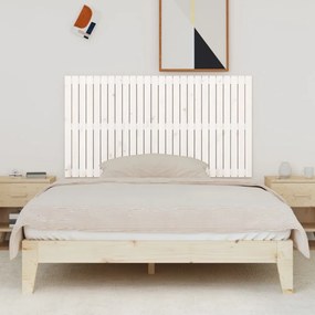 fehér tömör fenyőfa fali fejtámla 166x3x90 cm