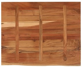 tömör akácfa téglalap alakú asztallap 100 x 80 x 2,5 cm