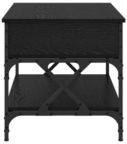 vidaXL Dohányzóasztal Fekete tölgy 70x50x50cm Faanyag