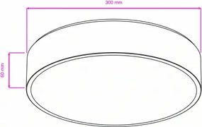 Brilagi - LED fürdőszobai mennyezeti lámpatest POOL LED/24W/230V átm. 30 cm IP54 bronz