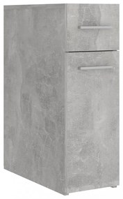 betonszürke szerelt fa patikaszekrény 20 x 45,5 x 60 cm