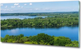 Fotó üvegkép Vízesés a hegyekben 100x70