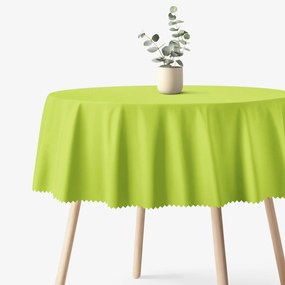 Goldea kör alakú viaszosvászon terítő - zöld Ø 110 cm