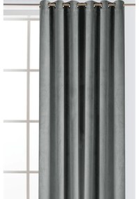 Szürke bársony dimout (részleges sötétítő) függöny 200x175 cm Velto – Filumi
