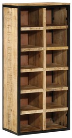 Cipőtartó 50x30x110 cm Tömör durva fa mangóból