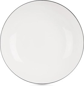 Ebédlőtányér Mély nagy ebéd leves porcelán fehér 20 cm 600 ml