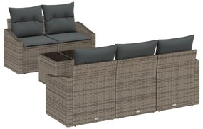 Kerti Kanapé Szett párnával 6 pcs Szürke 55 x 55 x 37 cm