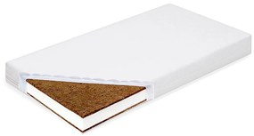Matrac bölcsőbe New Baby STANDARD 80x40x8 cm kókusz-habszivacs-kókusz fehér