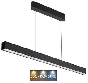 LED Csillár zsinóron LED/40W/230V 3000/4000/6400K fekete