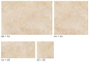 Padló Realonda Modular Borgogna beige 44x66, 44x44, 22x22, 22x44 cm matt MBORGBE