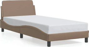 vidaXL cappuccino színű műbőr ágykeret Dover 90 x 200 cm
