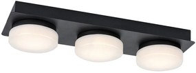 RABALUX-75003 ATTICHUS Matt Fekete Színű Fürdőszobai Mennyezeti Lámpa LED 18W IP44