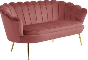 Luxus heverő, 2,5-es ülés, rózsaszín/arany, Art-deco, NOBLIN