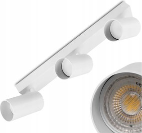 Mennyezeti lámpa Halogén 3X GU10 Reflektor Lámpatest Led Spot fali lámpa Tuba