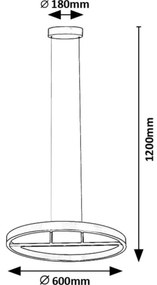 Rabalux 72221 - LED Csillár zsinóron THRIC LED/42W/230V arany