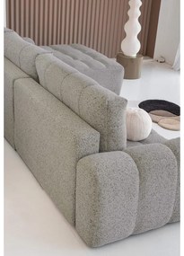 Világosbarna kinyitható tárolóhelyes moduláris sarokkanapé (jobb oldali) Lulu – Miuform