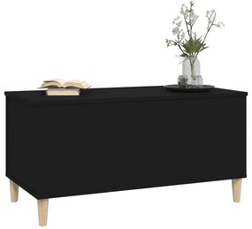 Fekete szerelt fa dohányzóasztal 90x44,5x45 cm
