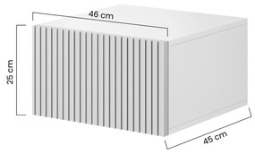 Nicole 46 cm-es függő éjjeliszekrény készlet - fehér