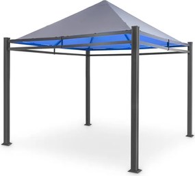 Blumfeldt Pantheon Illumina, pavilon tetővel, polikarbonát, alumínium, fekete