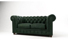 Sötétzöld bársony kanapé 184 cm Cambridge – Ropez