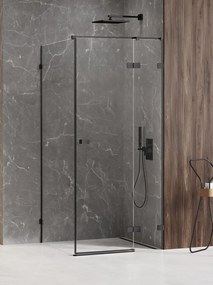 New Trendy Avexa Black zuhanykabin 110x90 cm négyszögletes fekete félmatt/átlátszó üveg EXK-1835