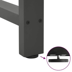 2 db antracitszürke acél dohányzóasztal láb 28 x (42-43) cm