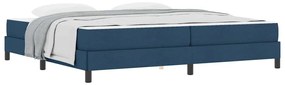 Boxrugós ágy matracmal Kék 200 x 200 cm szövet
