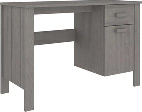 vidaXL HAMAR világosszürke tömör fenyőfa íróasztal 113 x 50 x 75 cm