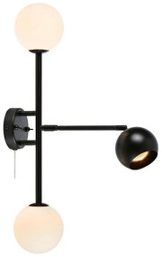 Markslöjd 108255 - Fali lámpa BESIDE 2xG9/20W/230V + 1xGU10/7W/230V fekete