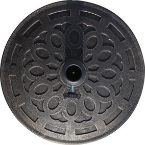 Outsunny 14kg műgyanta napernyőtartó, kerek napernyő tartó, napernyő súly 38mm/48mm átmérőjű pólushoz, erkélyre, teraszra, kertbe, bronz | Aosom