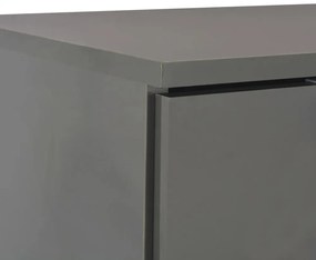 magasfényű szürke szerelt fa tálalószekrény 71x35x80 cm