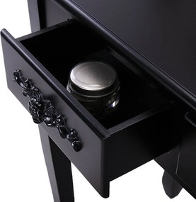 Tükrös fésülködő asztal székkel, Rome több színben-fekete