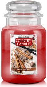 Sparkling Spice Country Candle nagy illatgyertya két kanóccal