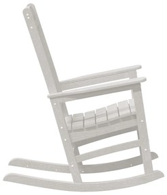2 db-os Kertihintaszék Fehér 70x92x107.5 cm HDPE