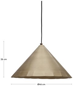 Sárgaréz színű függőlámpa fém búrával ø 46 cm Parlava – Kave Home