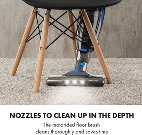 Klarstein TurboHybrid, porszívó, padló- és kézi porszívó, antracit/kék