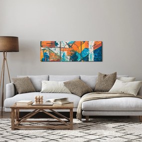 Kép - Absztrakció (órával) (90x30 cm)