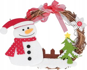 Karácsonyi koszorú Karácsonyfadísz 14 cm Hóember